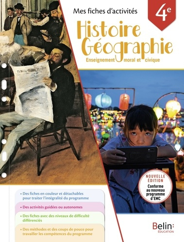 Emprunter Mes fiches d'activités Histoire Géographie EMC 4e. Edition 2025 livre