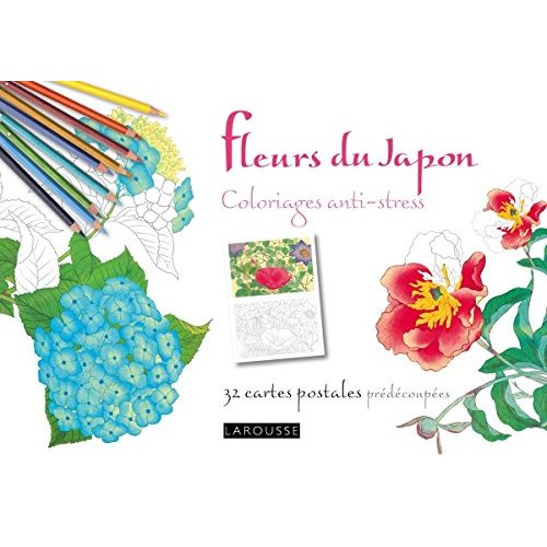Emprunter Fleurs du Japon. Coloriages anti-stress, 32 cartes postales prédécoupées livre