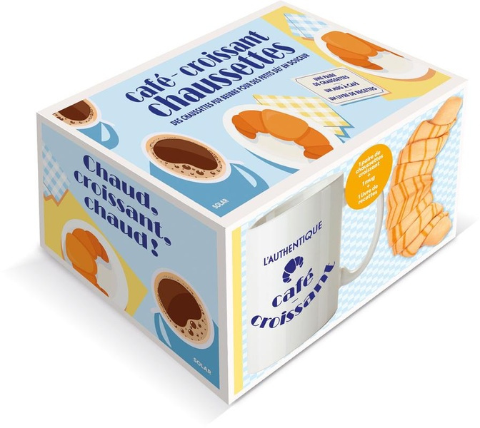 Emprunter Coffret café-croissant chaussettes. Avec un epaire de chaussettes et un mug à café livre