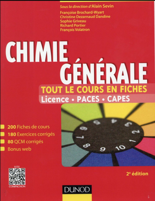 Emprunter Chimie générale. Tout le cours en fiches Licence, PACES, CAPES, 2e édition livre