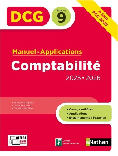Emprunter Comptabilité DCG 9. Manuel et applications, Edition 2025-2026 livre