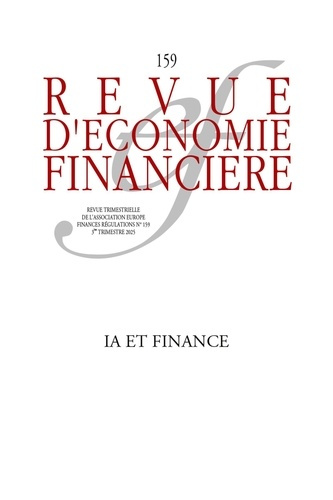 Emprunter Revue d'économie financière N° 159, 3e trimestre 2025 : IA et finance livre