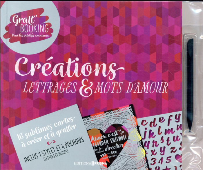 Emprunter Créations lettrages & mots d'amour. 16 sublimes cartes à créer et à gratter livre