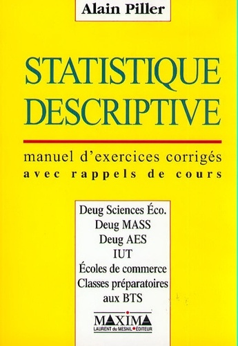 Emprunter Statistique descriptive. Manuel d'exercices corrigés avec rappels de cours livre