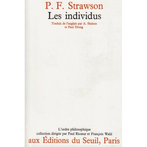 Emprunter Les individus. Essai de métaphysique descriptive livre