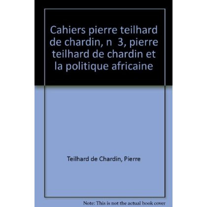Emprunter CAHIERS PIERRE TEILHARD DE CHARDIN livre