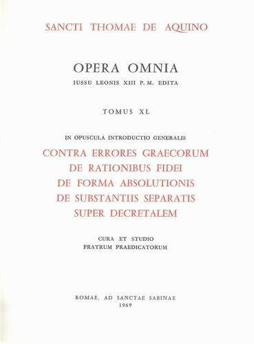 Emprunter Opera omnia. Tome 40 livre