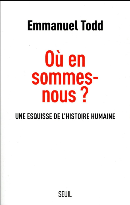 Emprunter Où en sommes-nous ? Une esquisse de l'histoire humaine livre