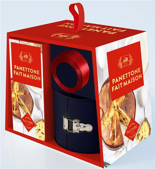 Emprunter Panettone Fait Maison. Devenez un expert de la brioche italienne. Coffret avec 1 moule, 1 ruban et 1 livre
