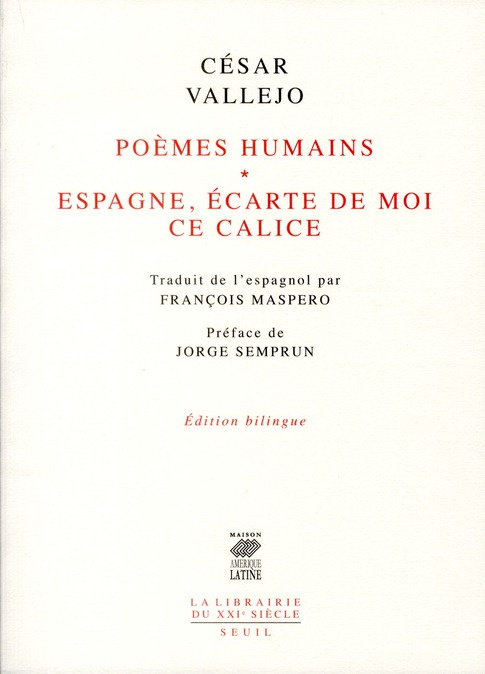 Emprunter Poèmes humains. Suivi de Espagne, écarte de moi ce calice, Edition bilingue français-espagnol livre