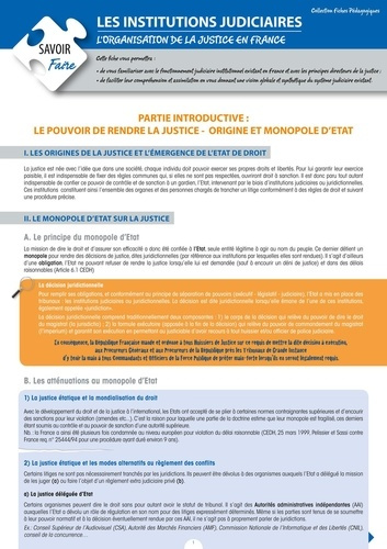 Emprunter Les institutions judiciaires. l'organisation de la justice en France livre
