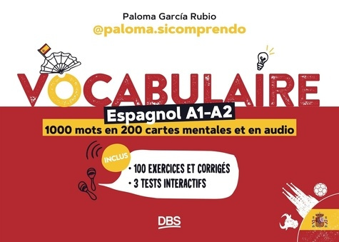Emprunter Vocabulaire Espagnol A1-A2. 1000 mots en 200 cartes mentales et en audio livre