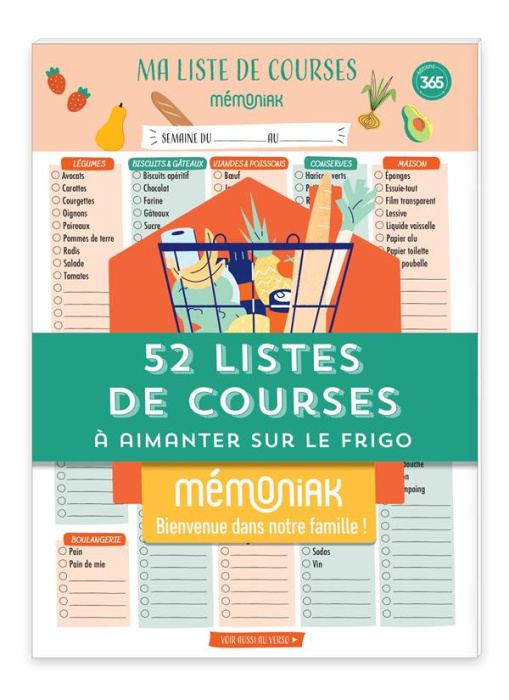 Emprunter 52 listes de courses à aimanter sur le frigo livre
