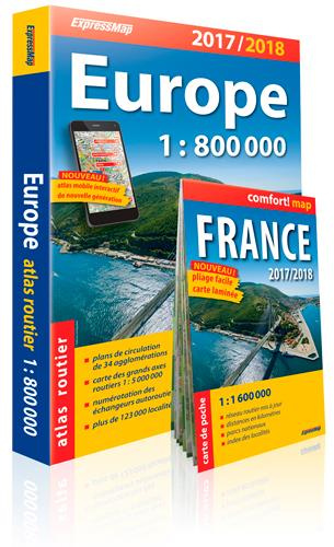 Emprunter Atlas routier Europe. 1/800 000, Edition 2017-2018, avec 1 Plan détachable livre