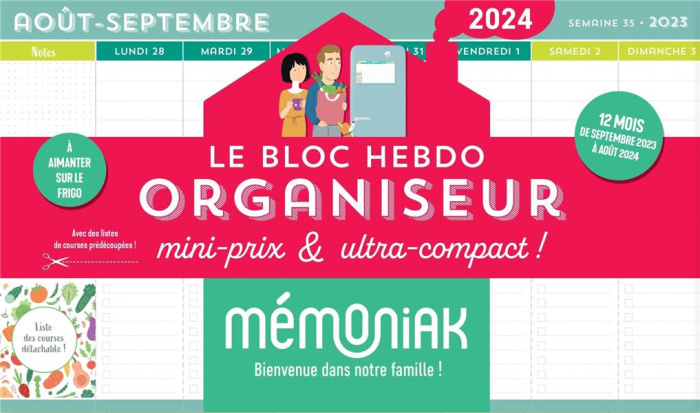 Emprunter Le bloc hebdo organiseur mini prix & ultra compact. Edition 2023-2024 livre