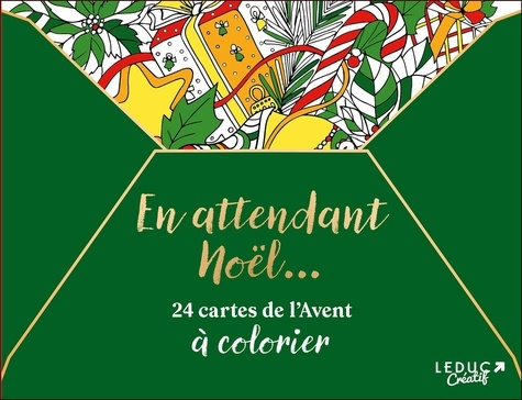 Emprunter En attendant Noël. 24 cartes de l'Avent à colorier livre