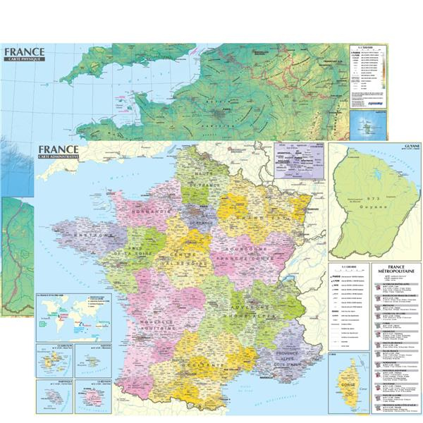 Emprunter FRANCE 1/1.500.000 CARTE ADMINISTRATIVE ET PHYSIQUE (SANS BARRES ALU, 95 * 67 CM) livre