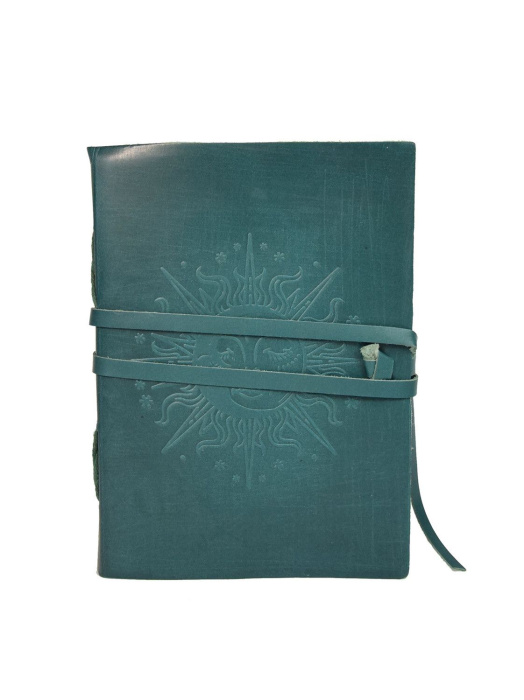 Emprunter GRIMOIRE EN CUIR BLEU SOLEIL - PETIT FORMAT livre