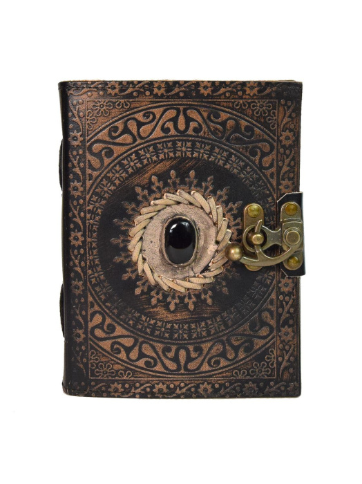 Emprunter GRIMOIRE EN CUIR OBSIDIENNE NOIRE - PETIT FORMAT livre