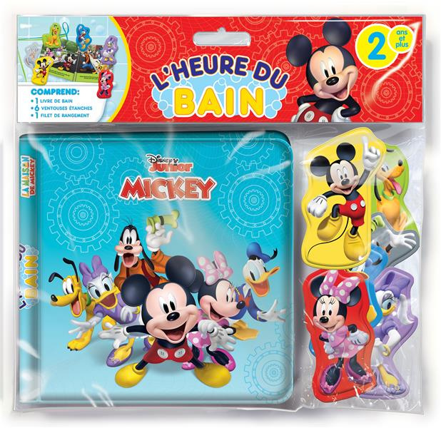 Emprunter Mickey. Avec 6 ventouses étanches et 1 filet de rangement livre