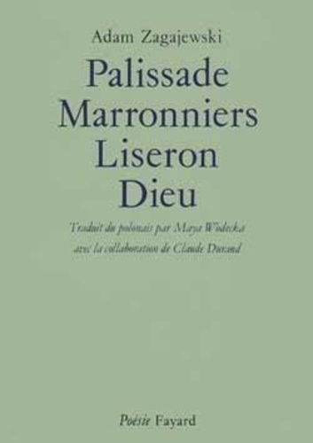 Emprunter PALISSADE. MARRONNIERS. LISERON. DIEU livre