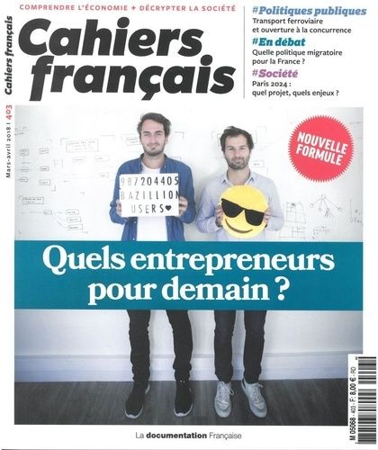Emprunter Cahiers français N° 403 : Quels entrepreneurs pour demain? livre