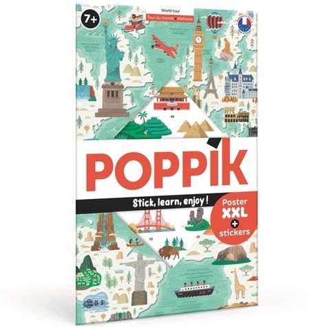 Emprunter Poppik - Tour du monde. 1 poster + 71 stickers repositionnables livre