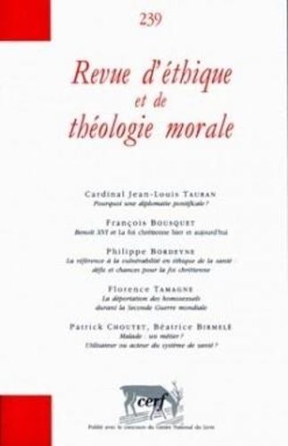 Emprunter Revue d'éthique et de théologie morale N° 239, Juin 2006 livre