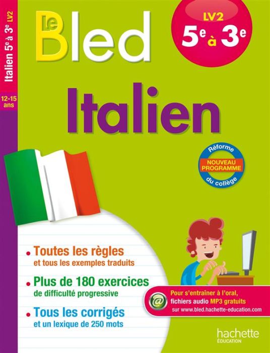 Emprunter Le Bled italien LV2 5e à 3e livre