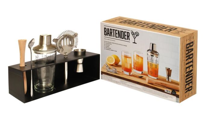 Emprunter Coffret Bartender, Le kit du parfait mixologiste pour des cocktails made in U.S.A.. Le livre avec 1 livre
