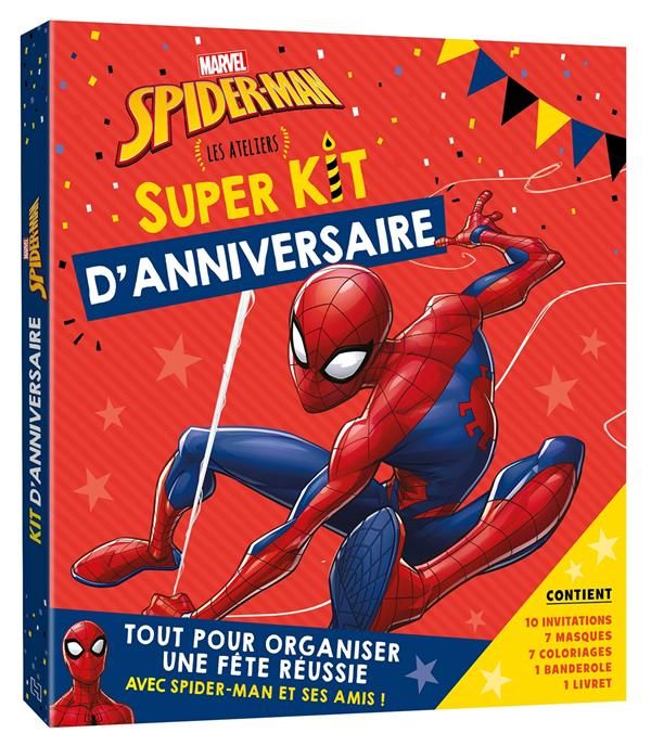Emprunter Super kit d'anniversaire Spider-Man. Les ateliers. Avec 10 invitations, 7 masques, 7 coloriages, 1 b livre