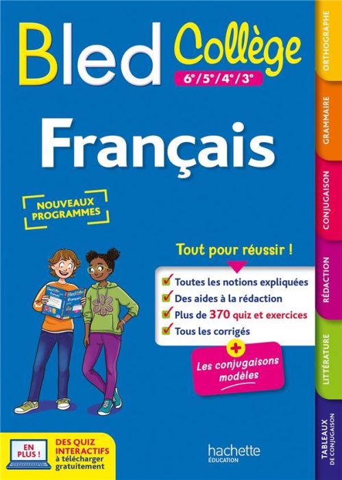 Emprunter Français 6e à 3e Le Bled Collège. Edition 2023 livre