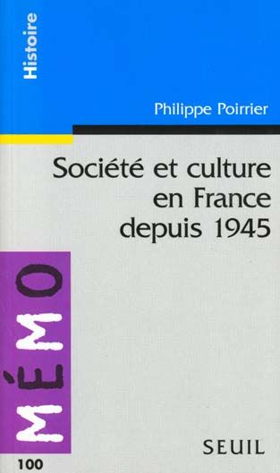 Emprunter Société et culture en France depuis 1945 livre