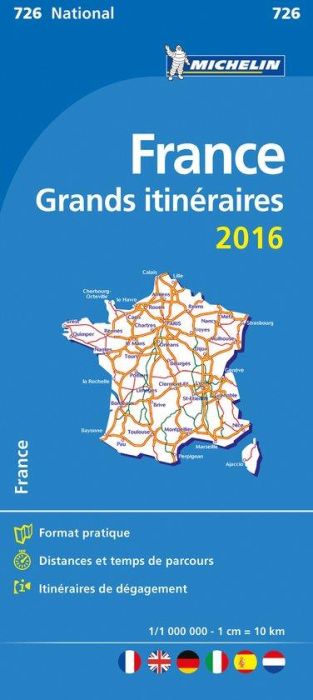 Emprunter 726 France grands itinéraires 2016 1-1000000 livre