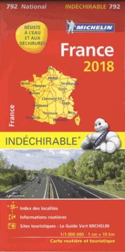 Emprunter 792 France 2018 indéchirable 1:1000000 livre