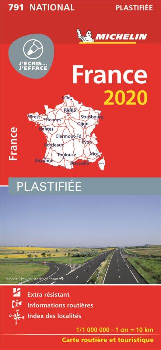 Emprunter 791 France 2020 1:1000000 plastifiée livre