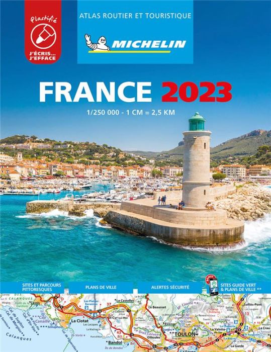 Emprunter France 2023 plastifié Atlas routier livre