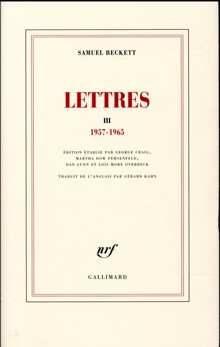 Emprunter Lettres. Tome 3, 1957-1965 livre