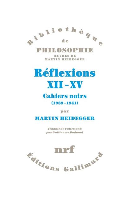 Emprunter Réflexions XII-XV. Cahiers noirs (1939-1941) livre