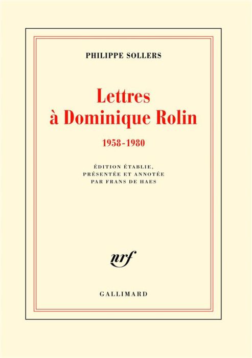 Emprunter Lettres à Dominique Rolin (1958-1980) livre
