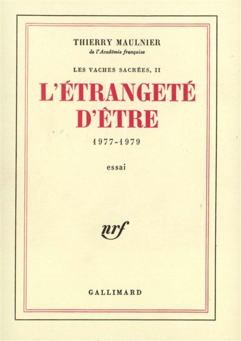 Emprunter L'étrangeté d'être (1977-1979) livre
