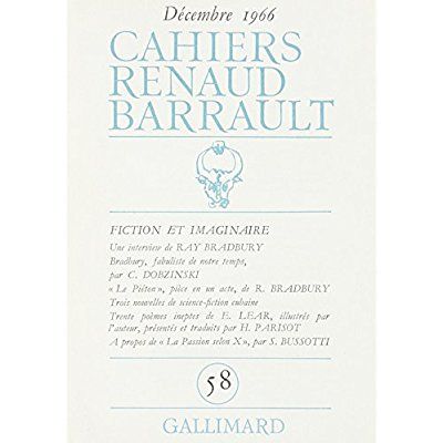 Emprunter Cahiers Renaud-Barrault/58/Fiction et imaginaire livre