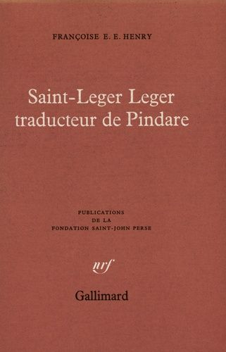 Emprunter Saint-Leger Leger traducteur de Pindare livre