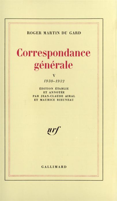 Emprunter Correspondance générale. Tome 5, 1930-1932 livre