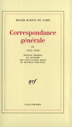 Emprunter Correspondance générale. Tome 4, 1926-1929 livre