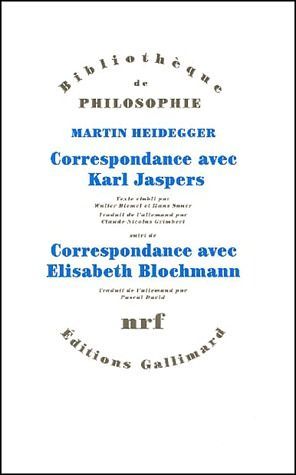 Emprunter Correspondance avec Karl Jaspers 1920-1963 suivi de Correspondance avec Elisabeth Blochmann 1918-196 livre
