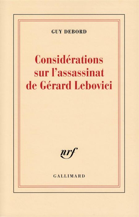 Emprunter Considérations sur l'assassinat de Gérard Lebovici livre