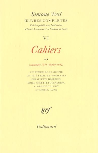 Emprunter Oeuvres complètes. Tome 6, Volume 2, Cahiers (septembre 1941-février 1942) livre