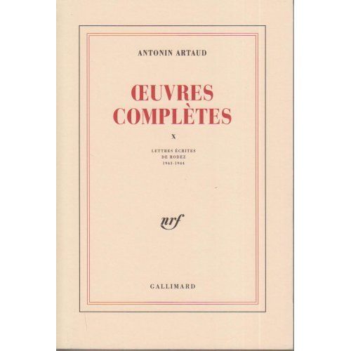 Emprunter Oeuvres complètes. Tome 10, Lettres écrites de Rodez (1943-1944) livre