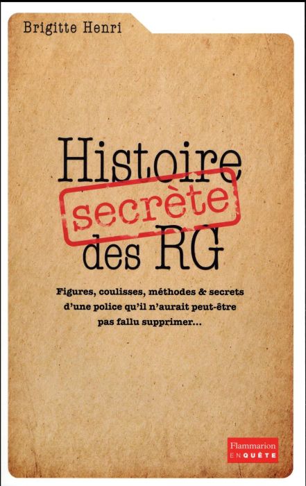 Emprunter Histoire secrète des RG livre